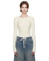 MM6 by Maison Margiela - Lycra Jersey Bodysuit - Lyst
