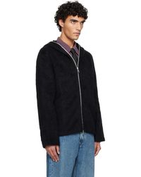 Our Legacy S Full Zip Hoodie Boston Check in Brown for Men | Lyst