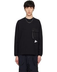 and wander - Heavy Cotton Pocket Ls T-Shirt - Lyst