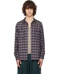 Needles - Burgundy Open Collar Shirt - Lyst