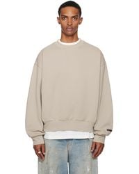 Fear Of God - Taupe Classic Fit Fleece Crewneck Sweatshirt - Lyst