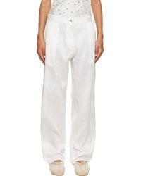 RESCHA - Ssense Exclusive Raw Silk Trousers - Lyst