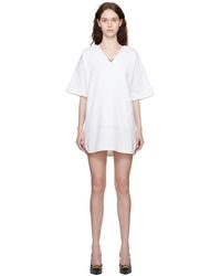 Valentino - Robe courte blanche à capuche - Lyst