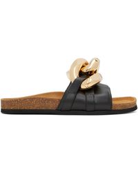 JW Anderson - Black Chain Slides - Lyst