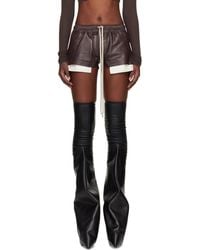 Rick Owens - Temple Fog Leather Shorts - Lyst