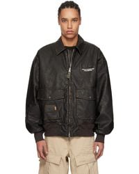 Aape By A Bathing Ape - Alpha Industries Edition Crossover Faux-Leather Bomber Jacket - Lyst