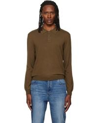 A.P.C. - Khaki Wool Polo - Lyst