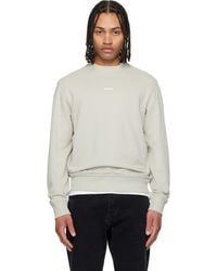 BOSS - Relaxed-Fit Cotton Terry Contrast Logo Sweatshirt - Lyst