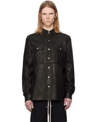 Rick Owens - Hollywood Oversized Leather Overshirt - Lyst
