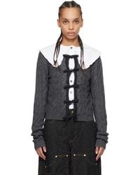 Ganni - Cashmere Mix Tie String Cardigan - Lyst
