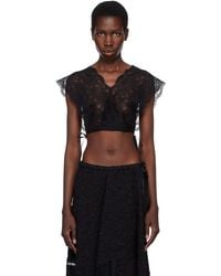 Dries Van Noten - Lace Crop Top - Lyst