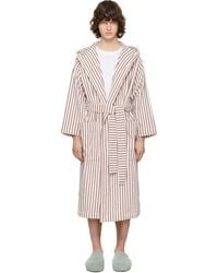 Tekla - Off-burgundy Terry Hooded Bathrobe - Lyst