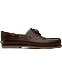 Timberland - Chaussures bateau brunes à œillets - Lyst
