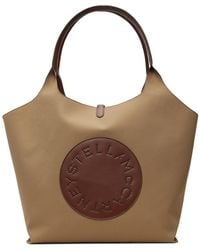 Stella McCartney - Khaki Logo Reversible Tote - Lyst