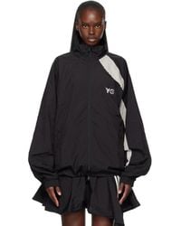 Y-3 - Raw Edge 3 Stripes Nylon Shell Jacket - Lyst