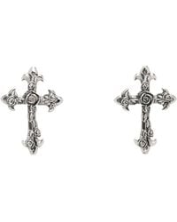 Emanuele Bicocchi - Rose Cross Stud Earrings - Lyst