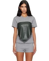 Paloma Wool - Khaki Alba Belt Leather Top - Lyst