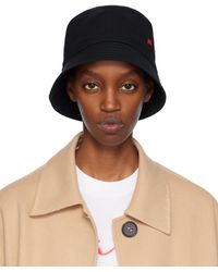 Marni - Black Embroidered Logo Bucket Hat - Lyst