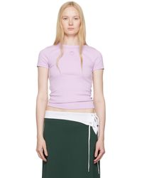 Marine Serre - パープル Moon Logo ジャージ ベビーフィット Tシャツ - Lyst