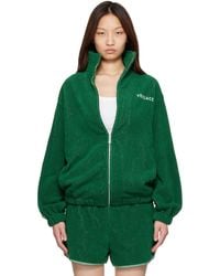 Versace - Cotton-Terry Jacquard Zip Jacket - Lyst