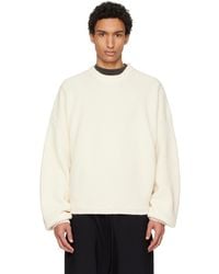 Fear Of God - Off- Double Knit Linen Wool Cotton Crewneck Sweater - Lyst