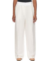 The Row - Off-white Milla Trousers - Lyst