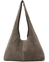 St. Agni - Taupe Suede Soft Bag - Lyst