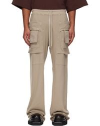 Rick Owens - Taupe Concordians Wide Creatch Cargo Pants - Lyst