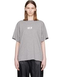 MM6 by Maison Margiela - Label Cotton Jersey T-Shirt - Lyst