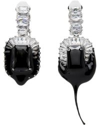 OTTOLINGER Silver & Diamond Dip Earrings - Black