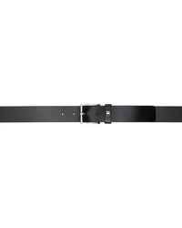 BOSS - Black Italian-leather Signature-stripe Hardware Belt - Lyst
