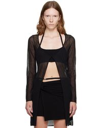 Paris Georgia Basics - Ensemble De Cardigan Et Débardeur Jasmine Noirs - Lyst
