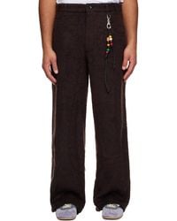 Song For The Mute - Burgundy Comfy Wool Wide Leg Trousers - Lyst