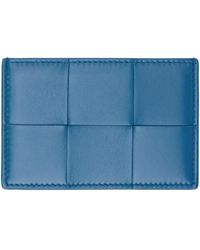 Bottega Veneta - Blue Cassette Card Holder - Lyst