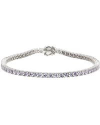 Hatton Labs Bracelet de tennis argentémauve en argent sterling - Violet