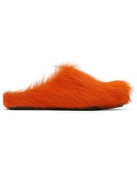 Marni Fussbett Sabot Loafers - Orange