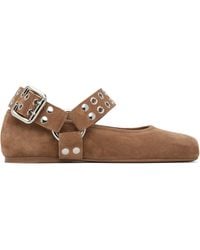 Alaïa - Biker Ballerina Flats - Lyst