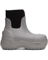 Ambush - Gray & Black Square Toe Boots - Lyst