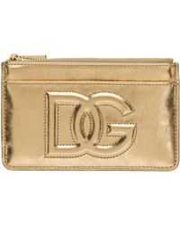 Dolce & Gabbana - ゴールド ミディアム Dg ロゴ カードケース - Lyst