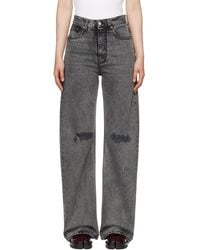 MM6 by Maison Martin Margiela - グレー ツートーンカラー ファイブポケット ジーンズ - Lyst