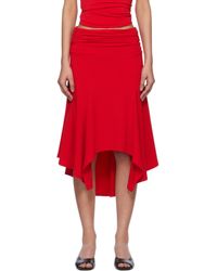 GUIZIO - Soffiano Midi Skirt - Lyst