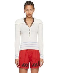 Bode - Off- Quincy Stripe Polo - Lyst