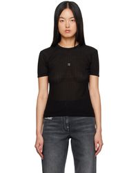 Givenchy - T-shirt noir à ferrure à logo 4g - Lyst