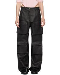 MSGM - Pocket Faux-leather Cargo Pants - Lyst