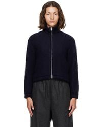 Jil Sander - High Neck Zip-Up Cropped Jacket - Lyst