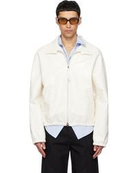 Courreges - Off- Vinyl Zipped Bomber Jacket - Lyst
