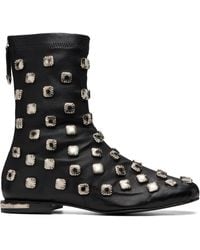 Toga Virilis - Stretch Leather Chelsea Boots - Lyst