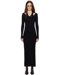 Jean Paul Gaultier - Ribbed Twisted Double Layer Piercing Midi Dress - Lyst