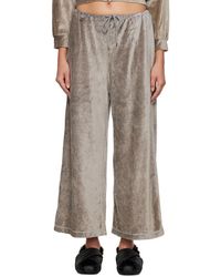 Doublet - Pantalon de détente gris à logos en verre taillé - Lyst