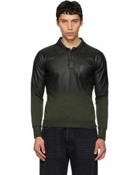 Maison Margiela - Foil Print Wool Polo - Lyst